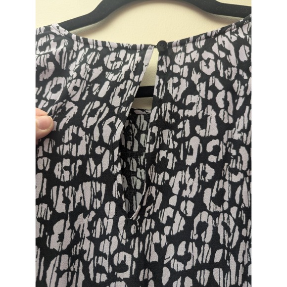 Rails Dress Womens M Inez‎ Mini Batik Cheetah Animal Print Smocked 3/4 Length - Picture 8 of 10